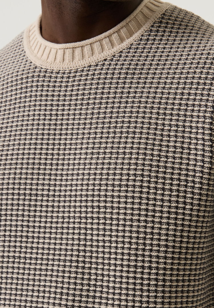 Pull kleine blokjes ecru bruin 4115-soft buff