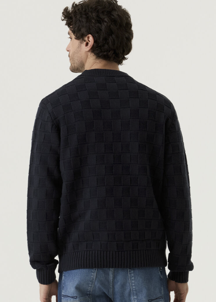 Pull tst blokkenstructuur  20-dark navy