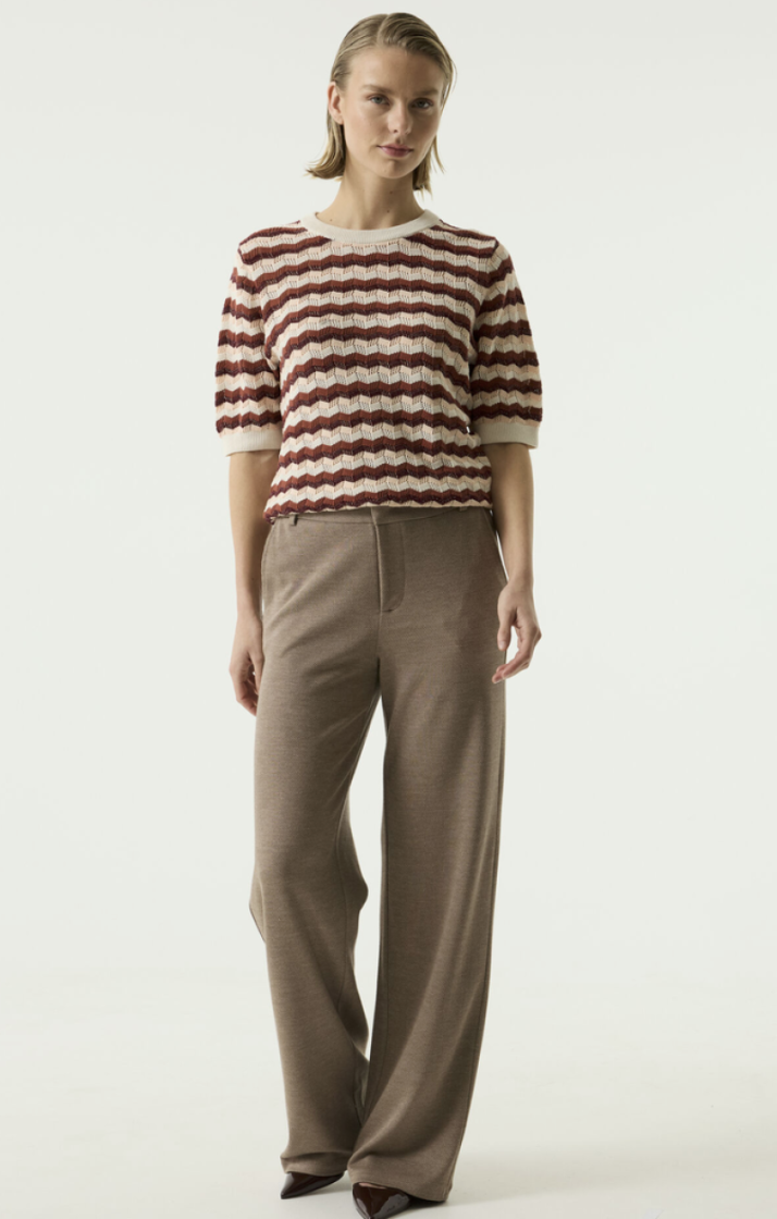 Pull km zigzag roest zalm ecru 4294-whitecap