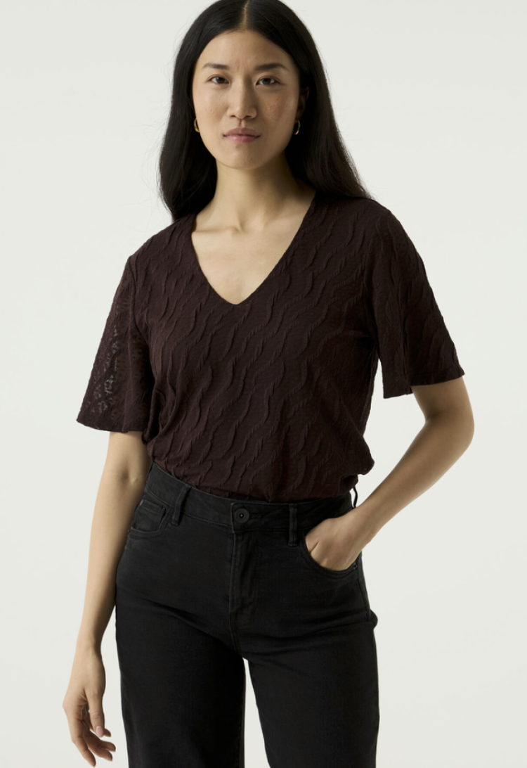T-shirt km kant  4478-hazel bloom