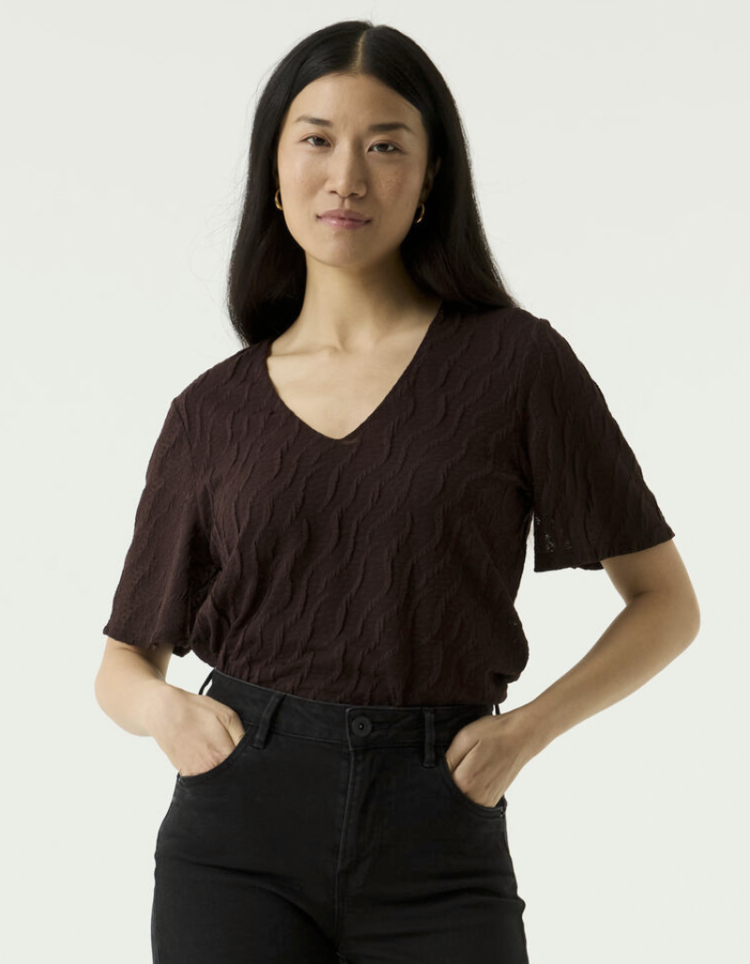 T-shirt km kant  4478-hazel bloom