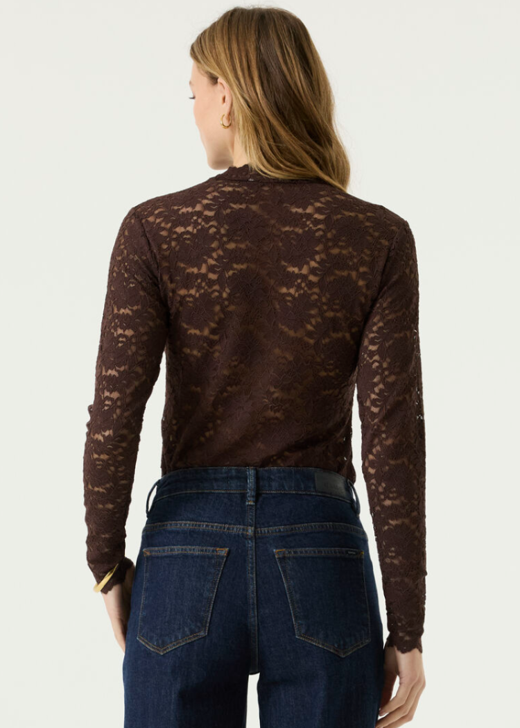 Kanten t-shirt lange mouwen 4478-hazel bloo