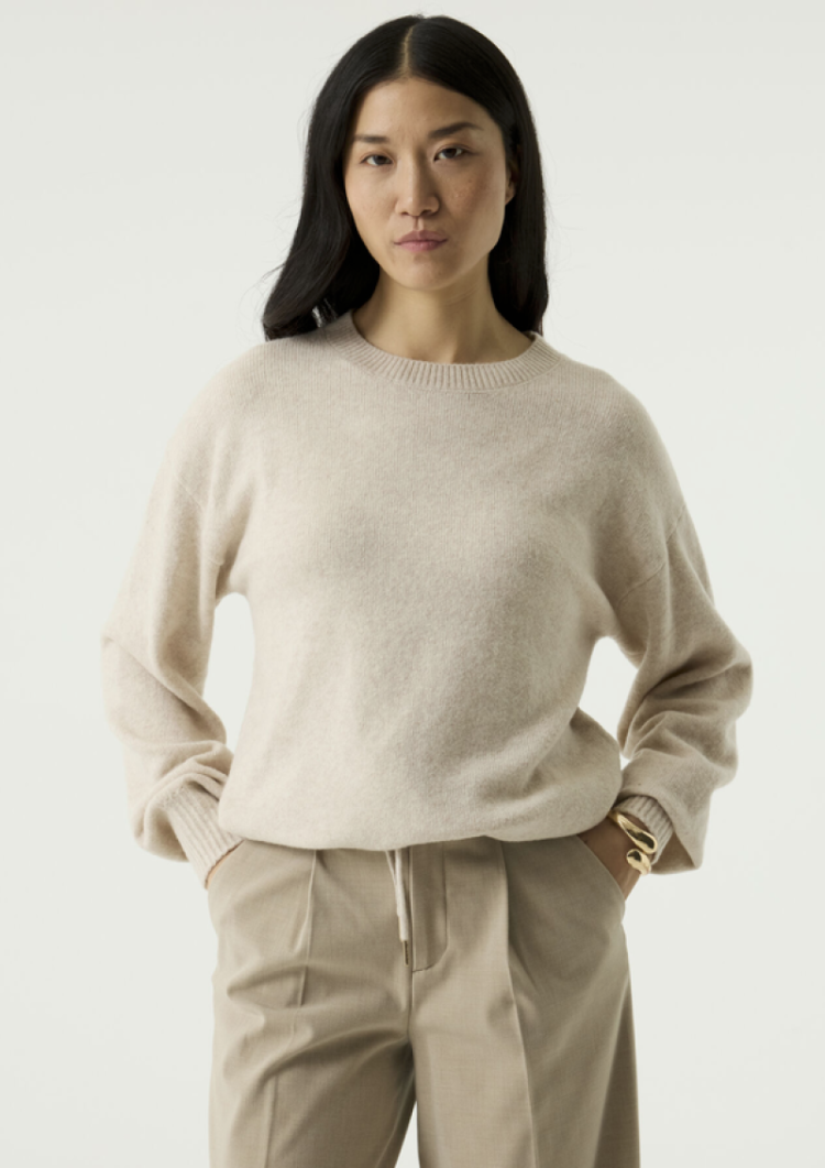 Pull effen striklint onderaan 2542-sand melee
