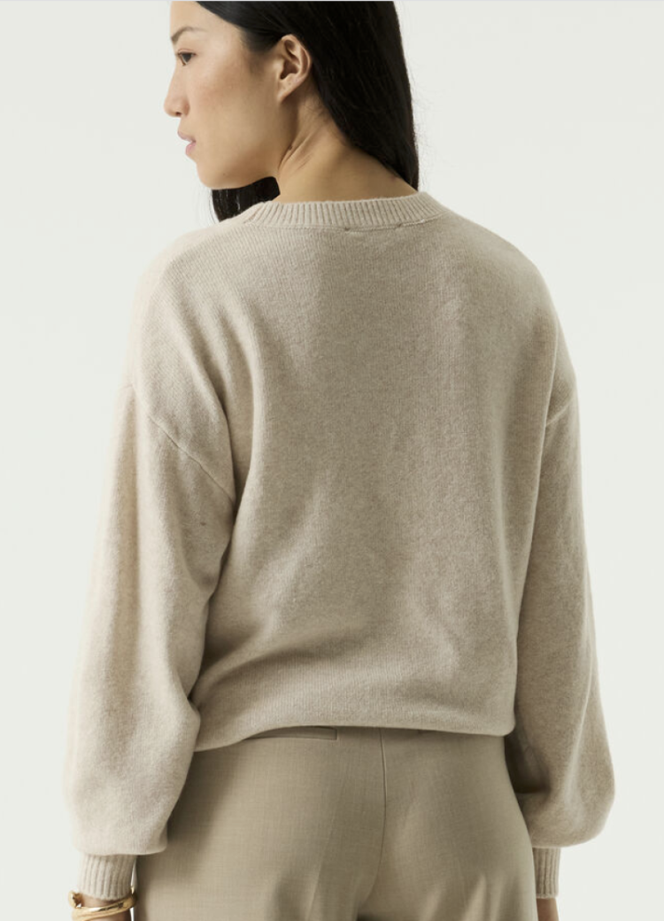 Pull effen striklint onderaan 2542-sand melee