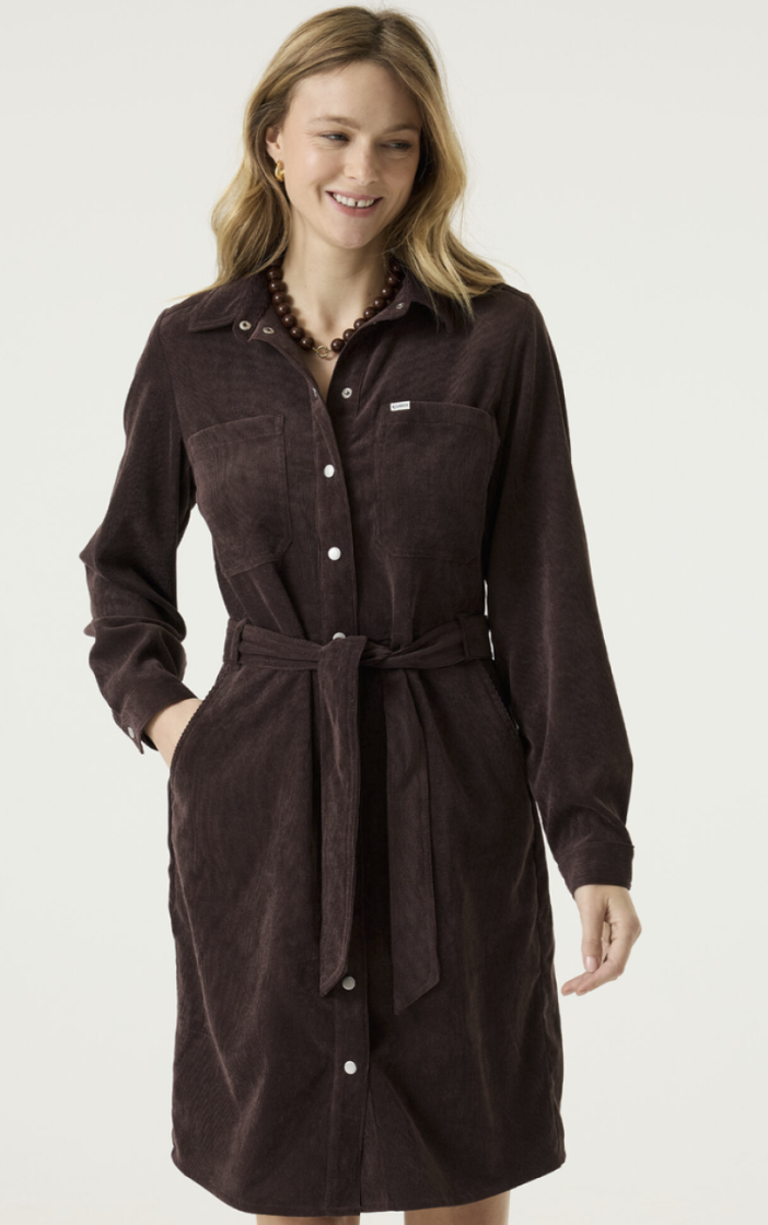 Hemdkleed ribfluweel lint in taille 4478-hazel bloom