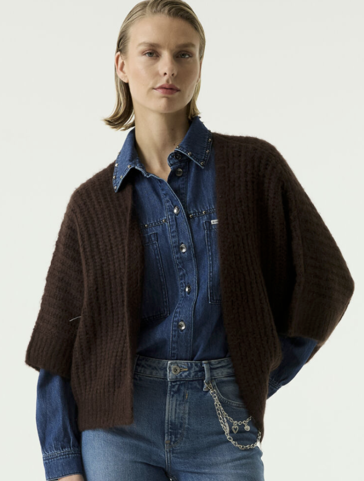 Cardigan superwijd hlm 4478-hazel bloom