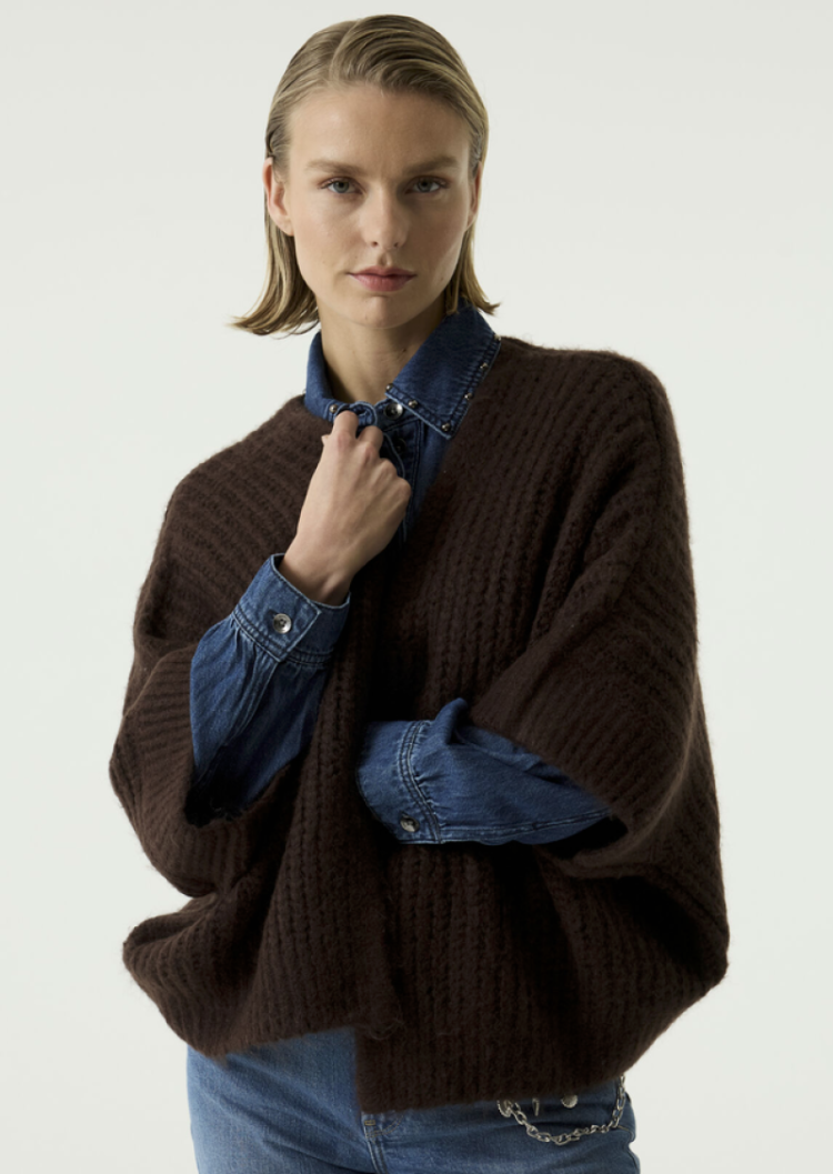 Cardigan superwijd hlm 4478-hazel bloom