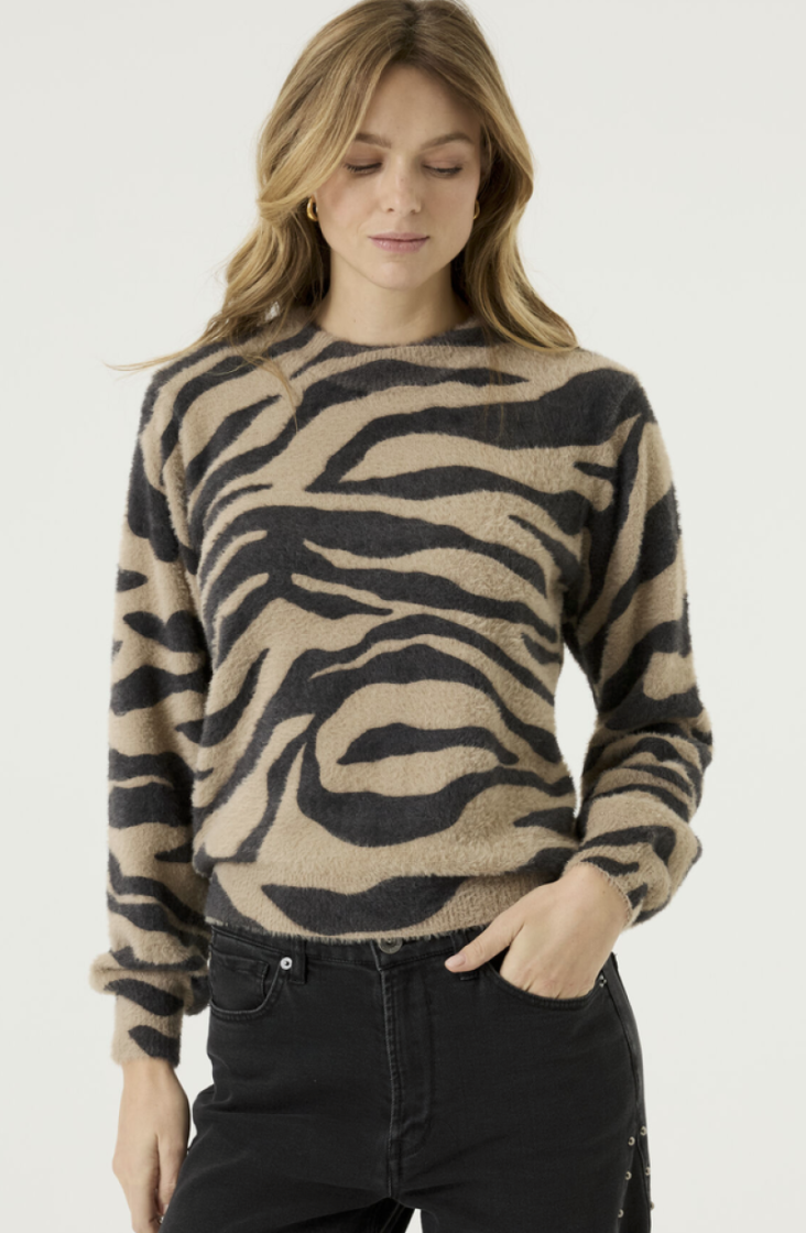 Pull zebra fluffy 60-black