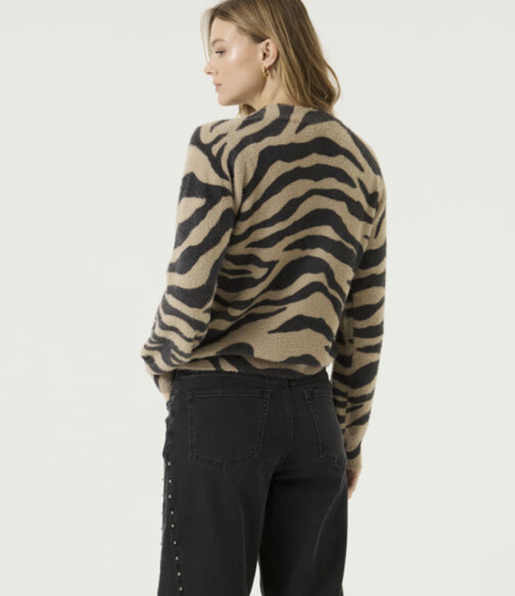 Pull zebra fluffy 60-black