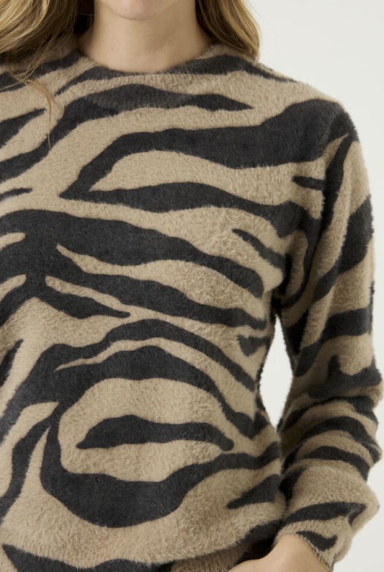 Pull zebra fluffy 60-black