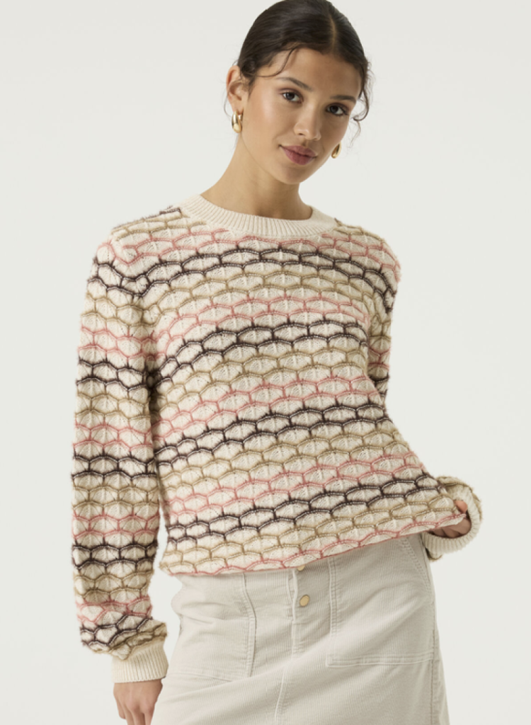 Pull print zalm bruin camel ecru 4294-whitecap