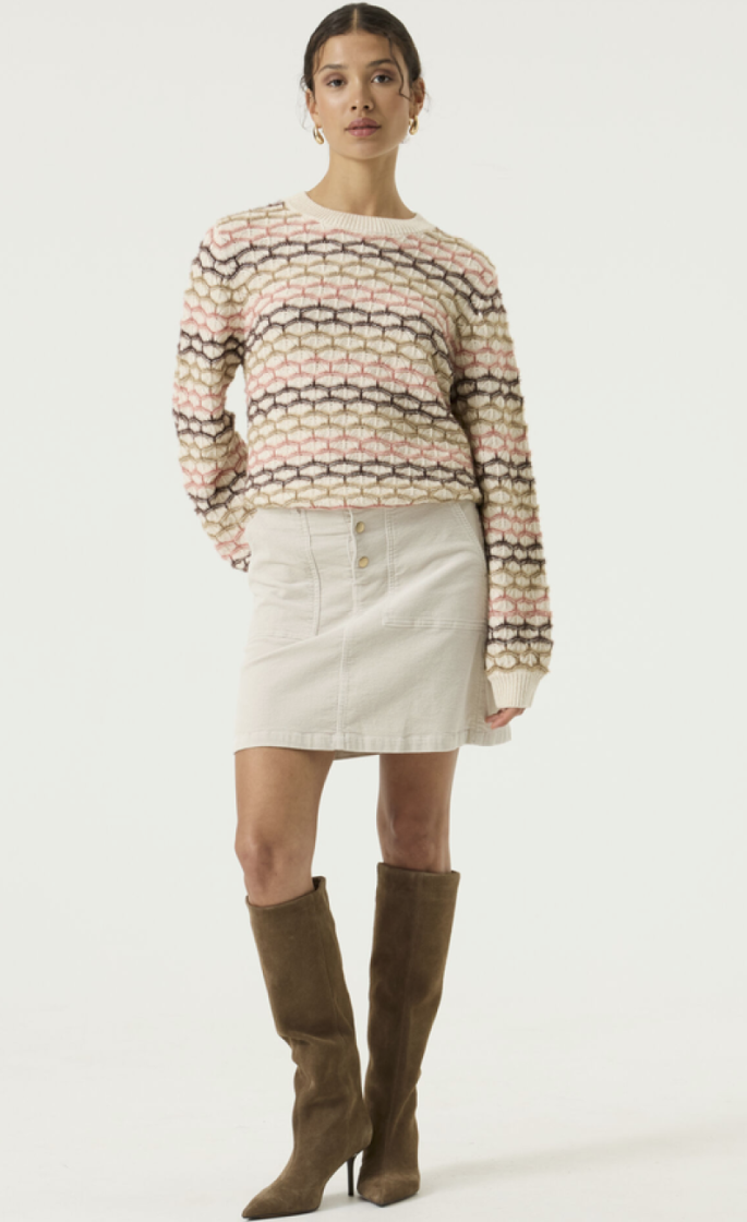 Pull print zalm bruin camel ecru 4294-whitecap