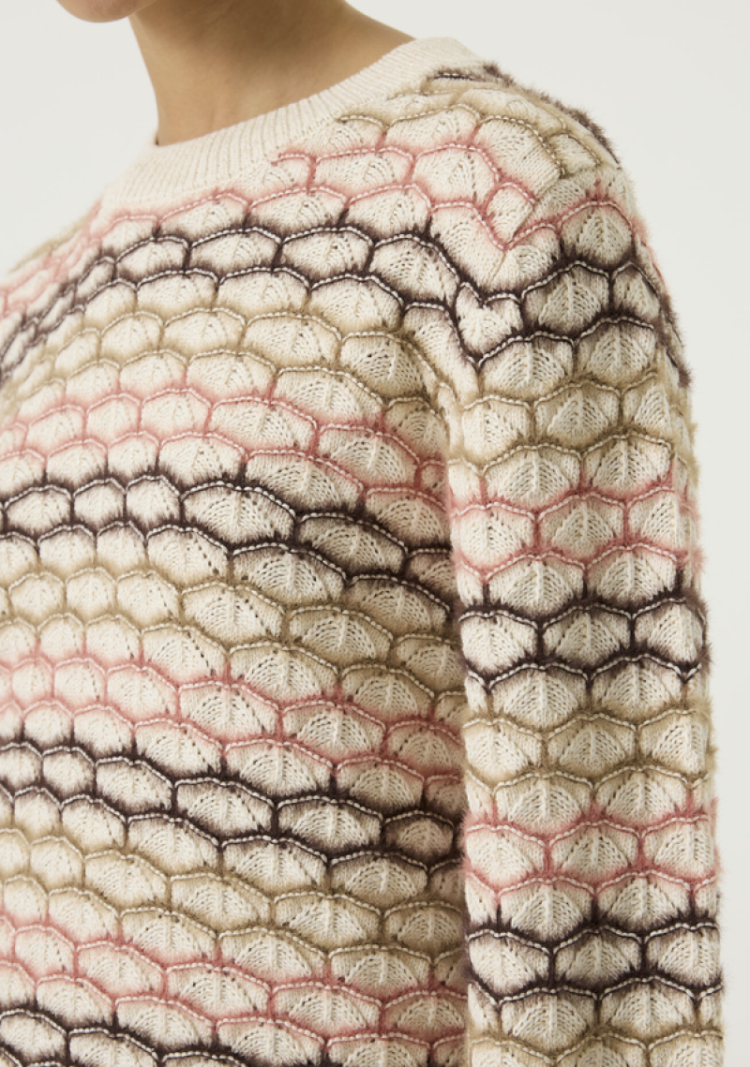 Pull print zalm bruin camel ecru 4294-whitecap