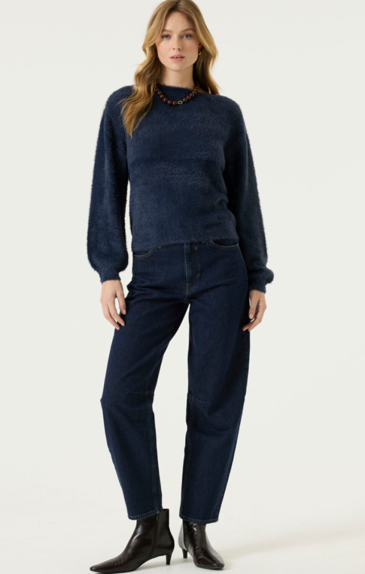 Pull fluffy boothals 5181-sapphire mist