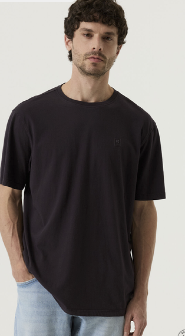 T-shirt basic effen 6134-raisin