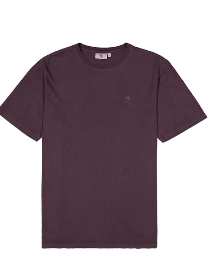 T-shirt basic effen 6134-raisin