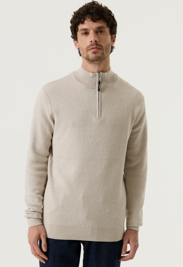 Pull halve rits basic 822-sand