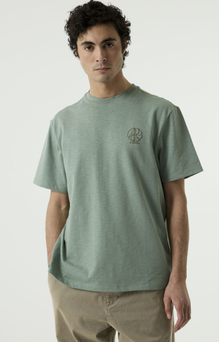 T-shirt grote backprint cirkel Garcia 4086-sea foam