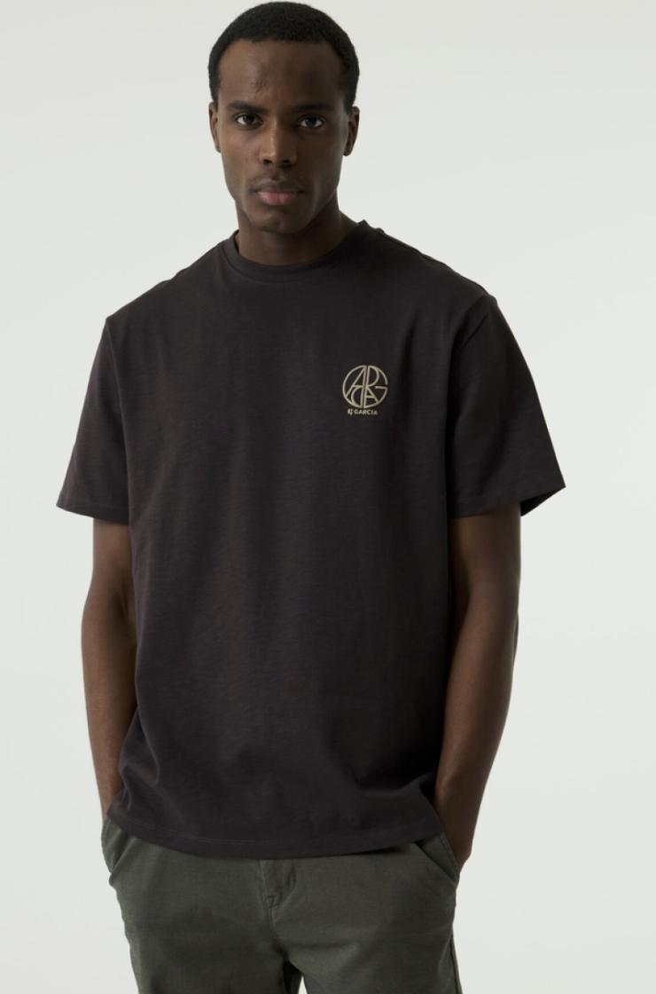 T-shirt grote backprint cirkel Garcia 6134-raisin