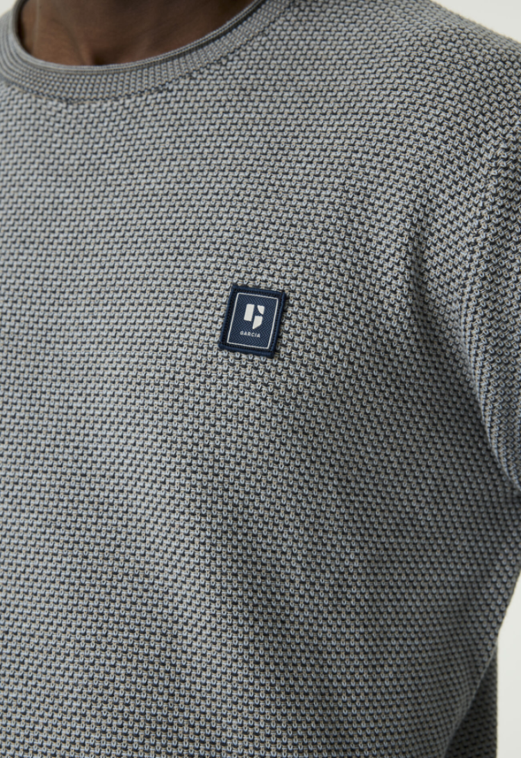 Pull structuur gemeleerd 20-dark navy