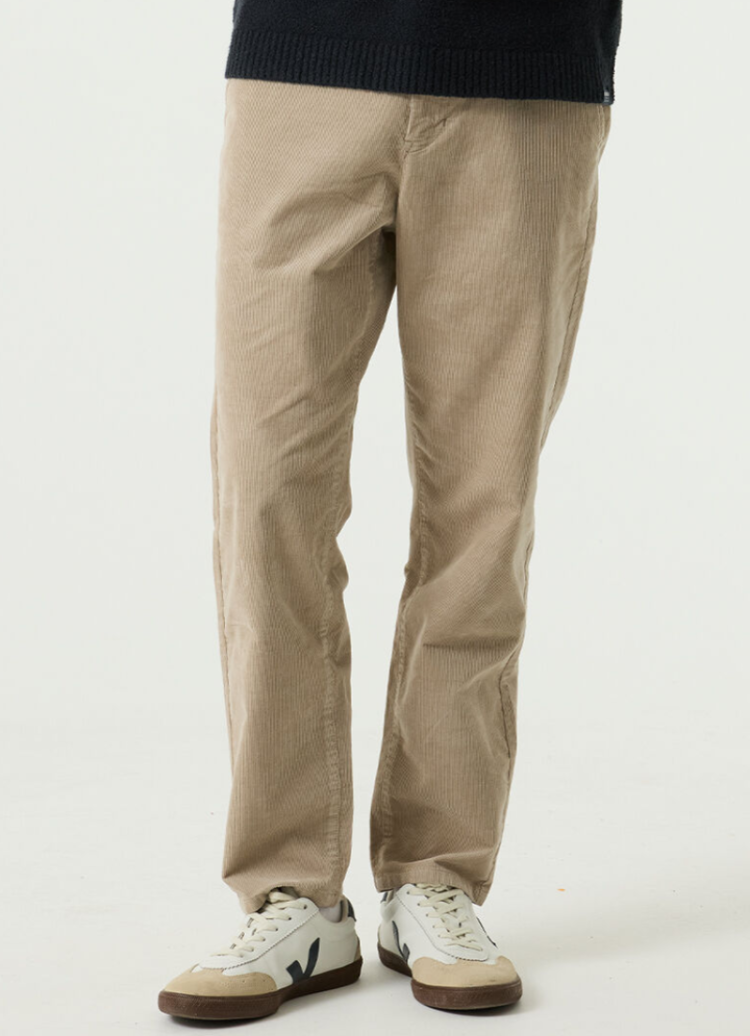 Broek fijne ribfluweel 4162-limestone