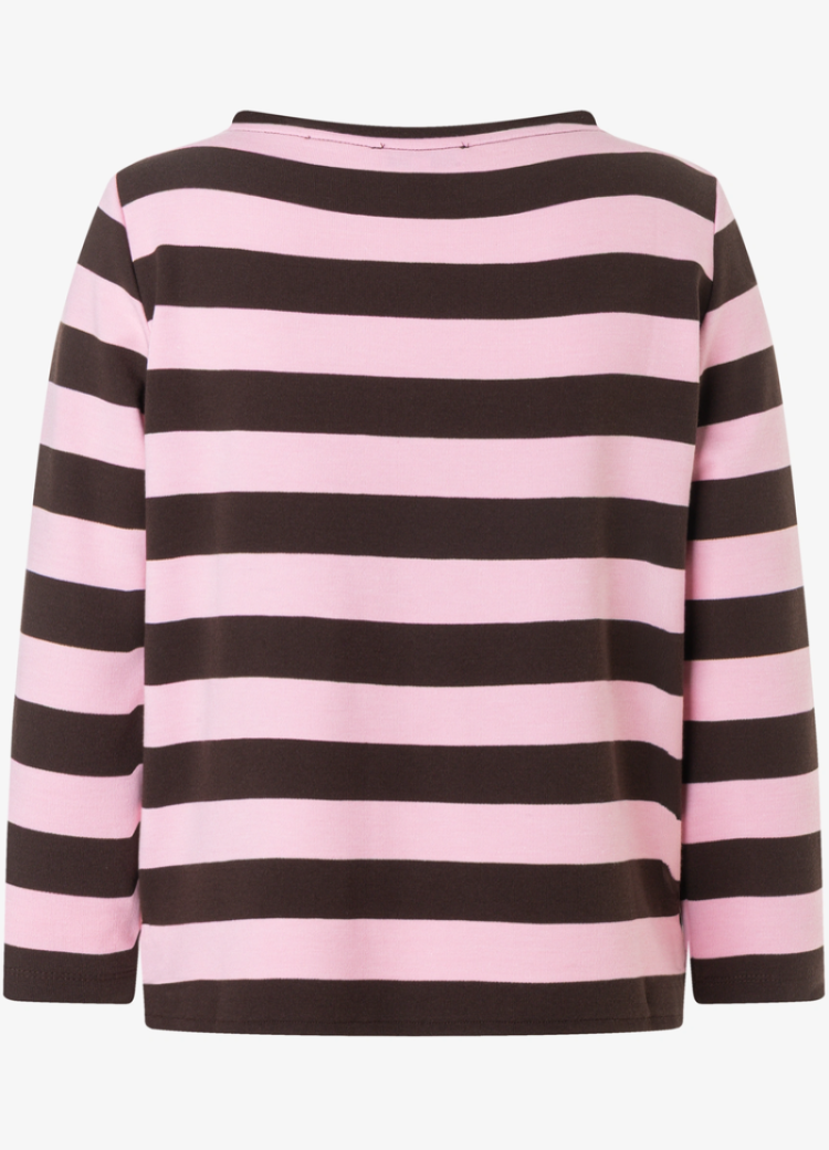 T-shirt hlm boxy gestreept 2821 milky rose