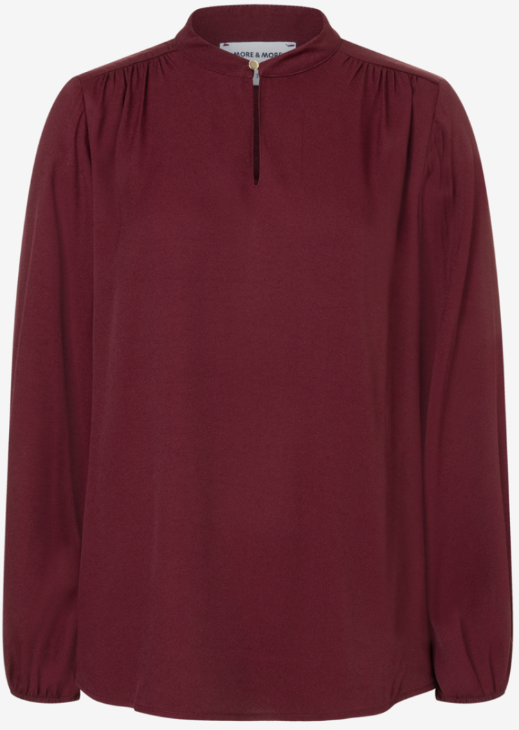 Blouse lm crêpe ronde hals 0561 pomegranat