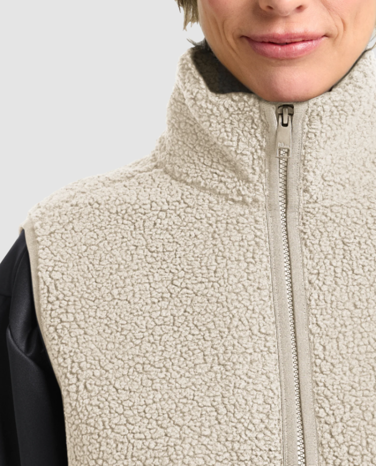 High Curl Vest Women A0084 Oyster