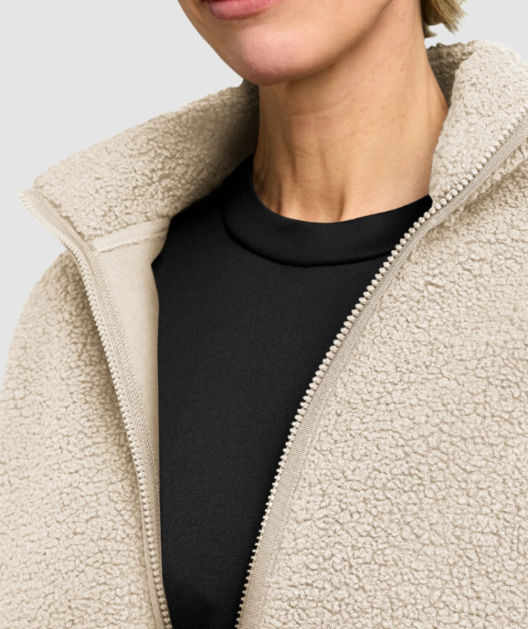 High Curl Vest Women A0084 Oyster