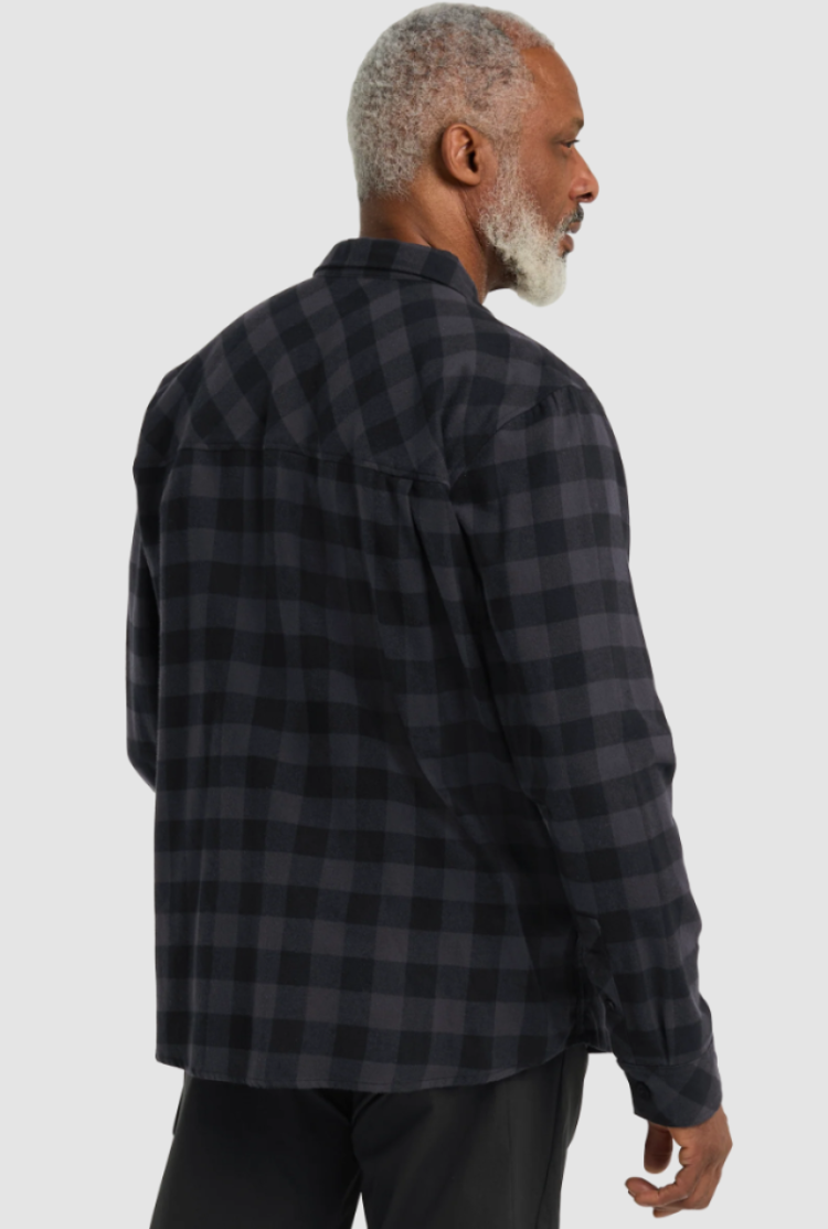 Lite Flannel Shirt Men T0156 Check Black