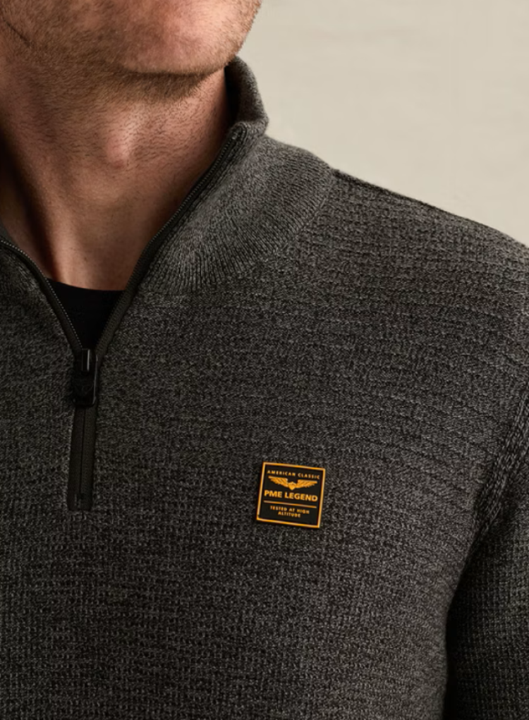 Pull halve rits ACTIE 9067 Jet Black