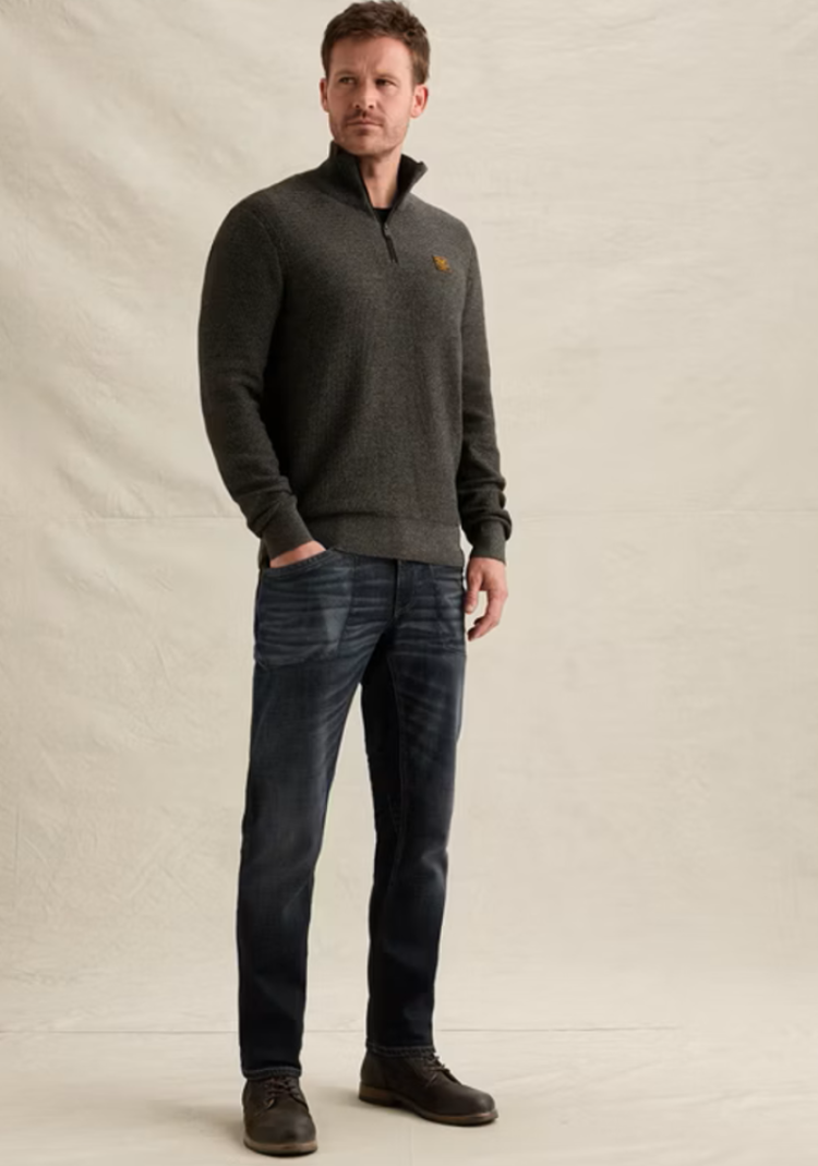Pull halve rits ACTIE 9067 Jet Black