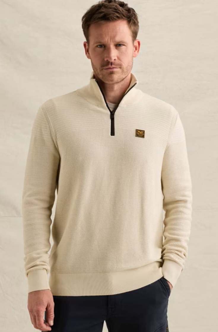 Pull halve rits ACTIE 7013 Bone White
