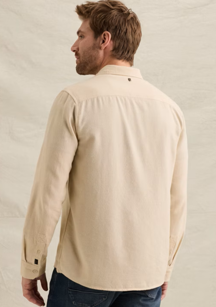 Hemd flannel effen ACTIE 7013 Bone White