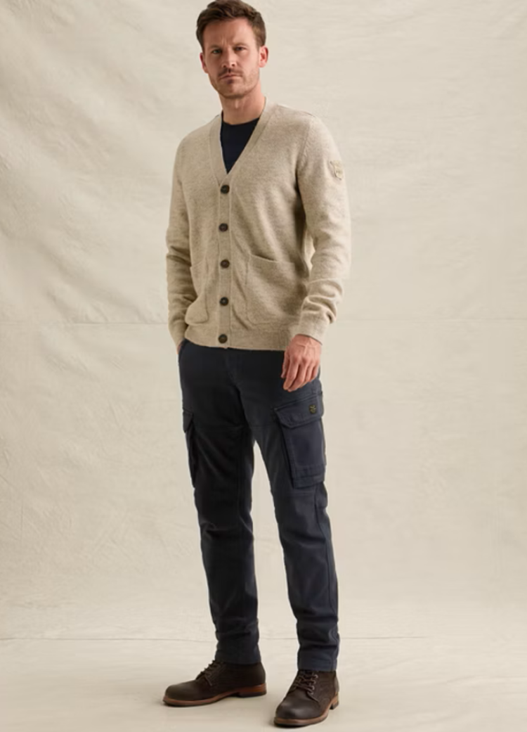 Cardigan met knopen v 7013 Bone White
