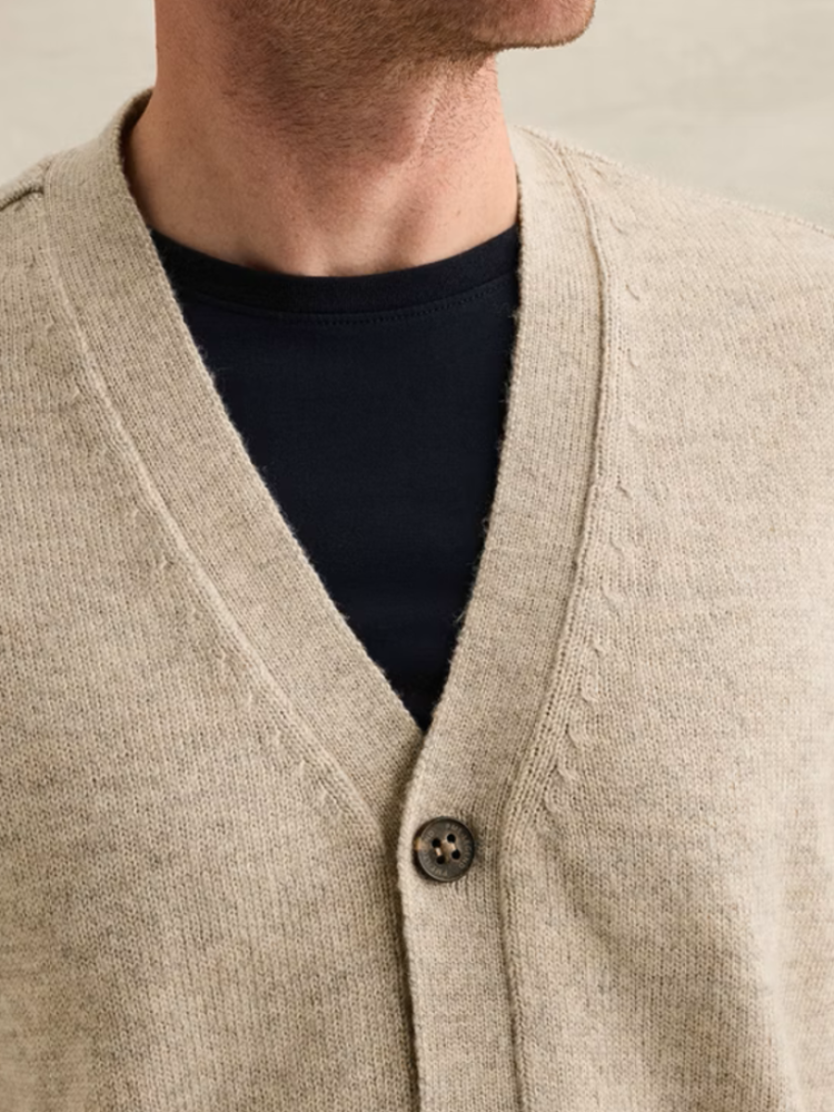 Cardigan met knopen v 7013 Bone White