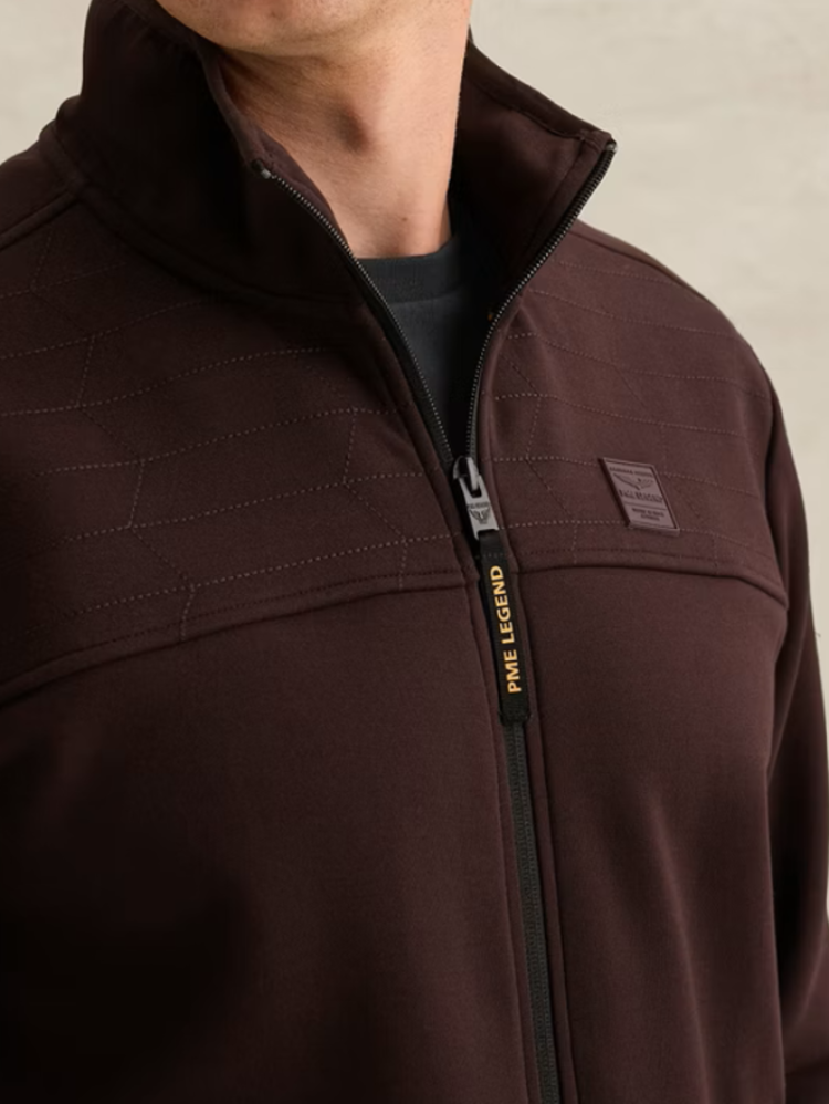 Sweatcardigan met rits effen 4357 Dark Auber