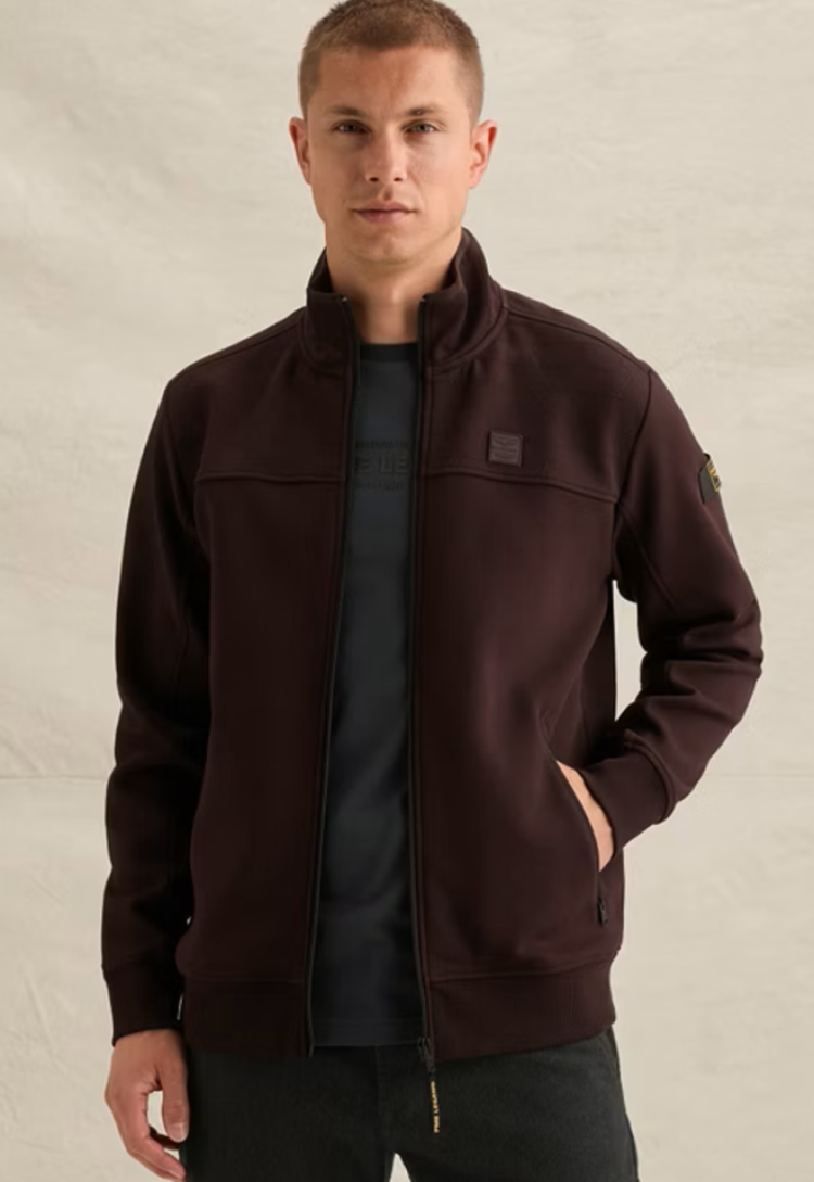 Sweatcardigan met rits effen 4357 Dark Auber