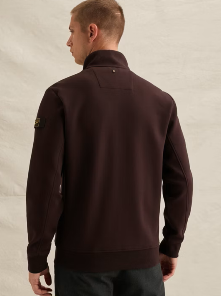 Sweatcardigan met rits effen 4357 Dark Auber