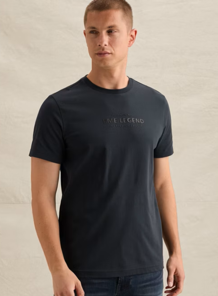 T-shirt effen kleine letters op borst 5281 Salute