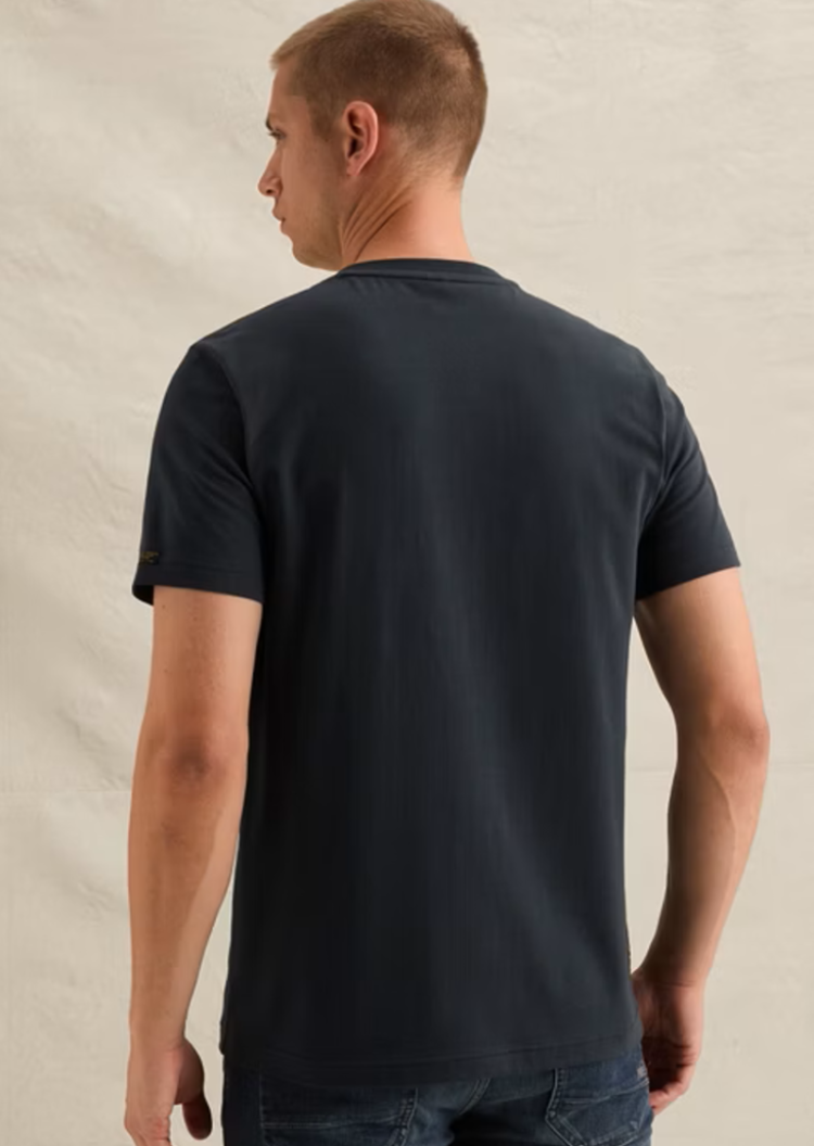 T-shirt effen kleine letters op borst 5281 Salute