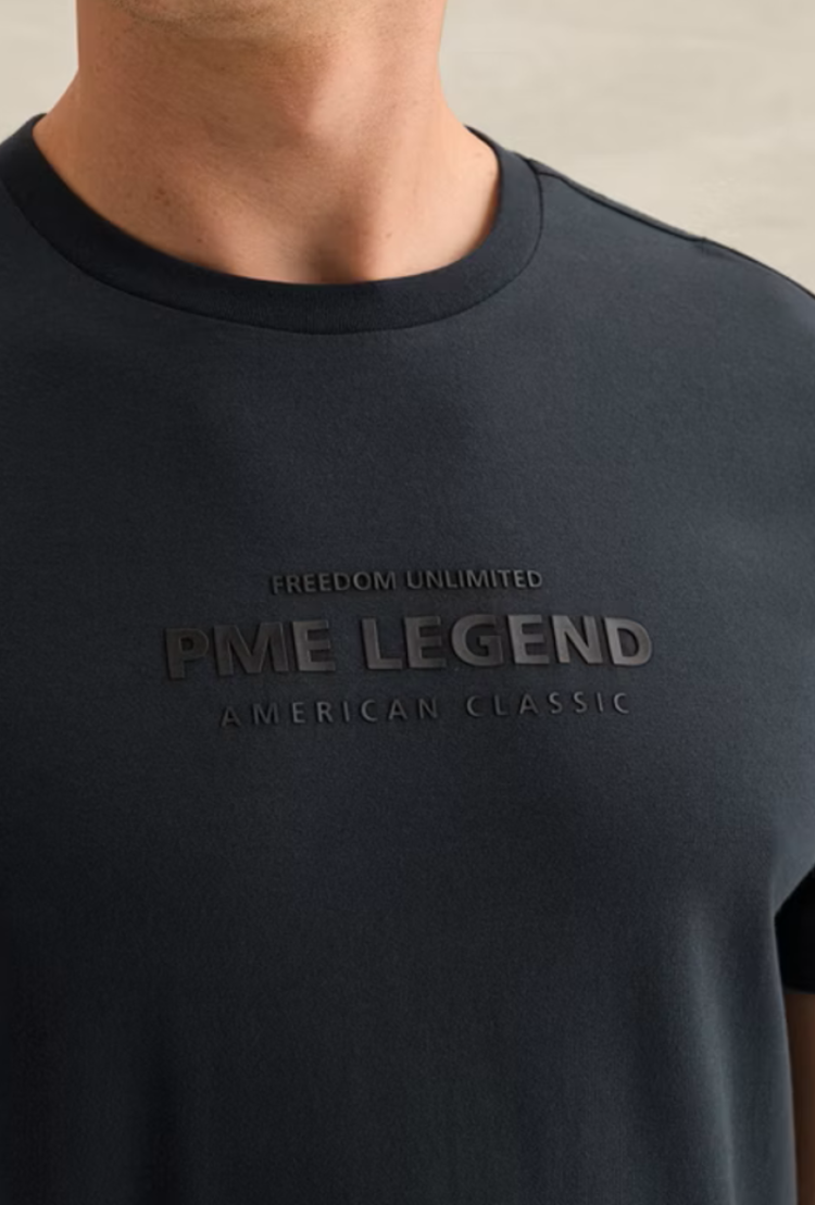 T-shirt effen kleine letters op borst 5281 Salute
