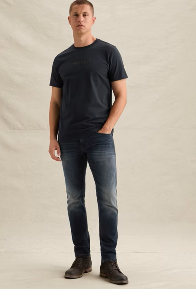 T-shirt effen kleine letters op borst 5281 Salute