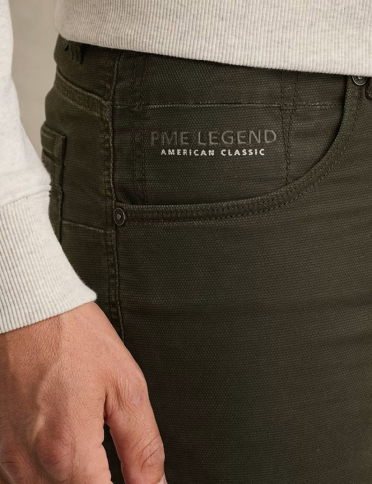 Broek superfijn printje coated Nightflight 8039 beluga