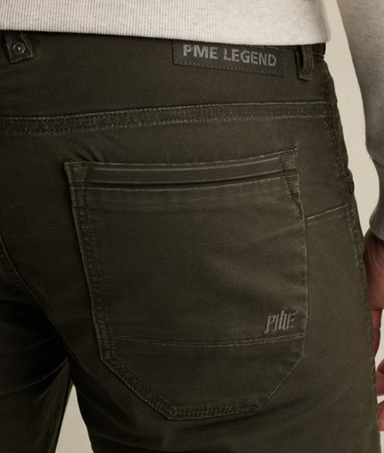 Broek superfijn printje coated Nightflight 8039 beluga