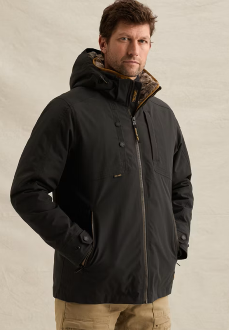 Jas uitneembare pels SNOWPACK 9067 Jet Black