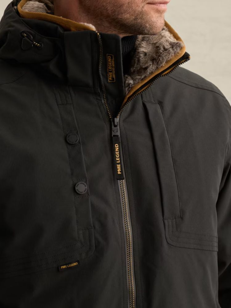 Jas uitneembare pels SNOWPACK 9067 Jet Black
