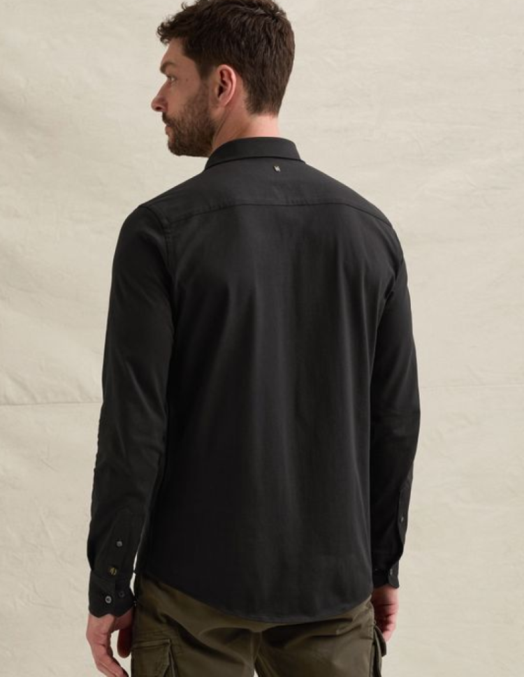 Hemd lm effen stretch 999 Black