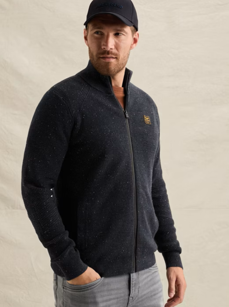 Cardigan spikkels met rits 5281 Salute