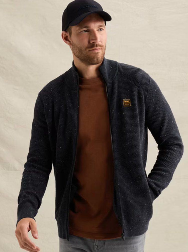 Cardigan spikkels met rits 5281 Salute